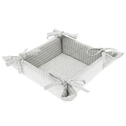 Walton & Co County Ticking Suffolk Grey Bread Basket