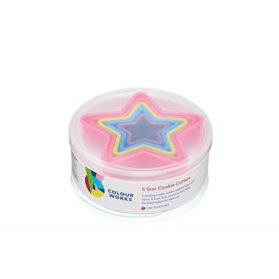 Colourworks Set of 5 Star Shaped Cookie Cutters
