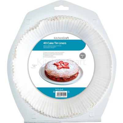 KitchenCraft Cake Tin Liners 21cm Pack of 40