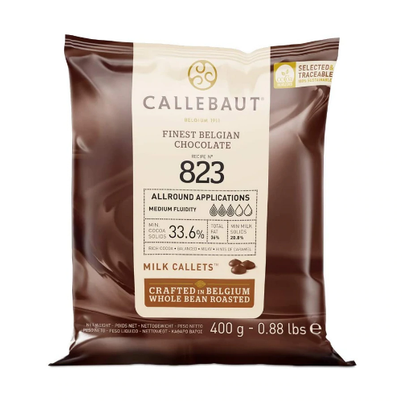 Callebaut No 823 Belgian Milk Chocolate 33.6% 400g 