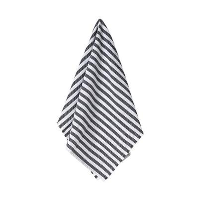 Casafina Stripes Set of 2 Kitchen Towels Black