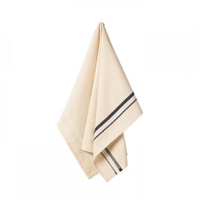 Casafina French Stripes Set of 2 Kitchen Towels Black