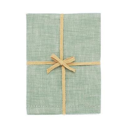 Walton & Co Chambray Tablecloth Moss Green