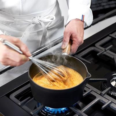 Chasseur Milk Pan 14cm- Red & Cream