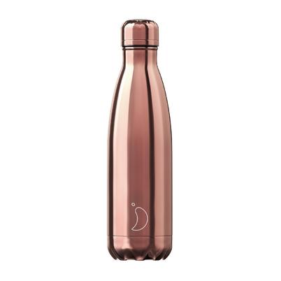 Chilly's 500ml Water Bottle Chrome Rose Gold