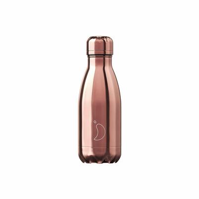 Chilly's 260ml Water Bottle Chrome Rose Gold