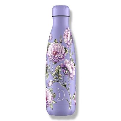 Chilly's 500ml Water Bottle Floral Violet Roses