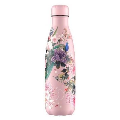 Chilly's 500ml Water Bottle Tropical Peacock Peonies