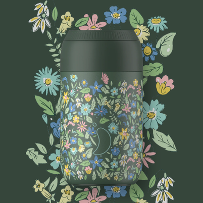 Chilly's X Liberty Series 2 Coffee Cup 340ml Summer Sprigs Pine