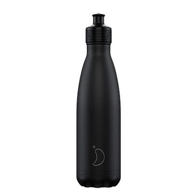 Chilly's 500ml Sports Bottle Mono Black