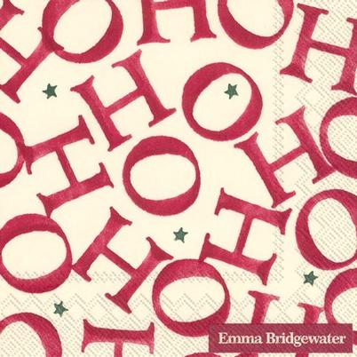 IHR Christmas Cocktail Napkins Emma Bridgewater HoHoHo Allover