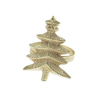 Christmas Tree Napkin Ring Gold