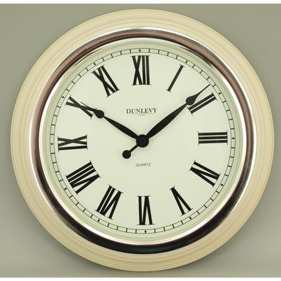 Dunlevy Classic Wall Clock Cream 14in