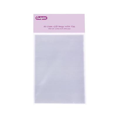 Culpitt 50 Clear Bags & Ties 120 x 170mm