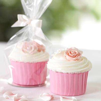 Culpitt 12 Clear Cupcake Gift Bags, Base & Ribbons 225mm