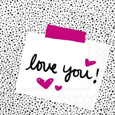 IHR Cocktail Napkins Love Note