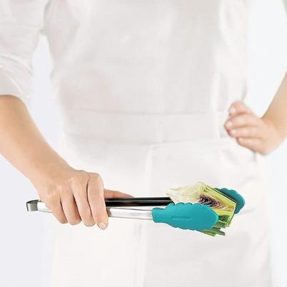 Cuisipro Silicone Locking Tongs 24cm Blue