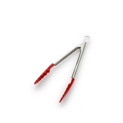 Cuisipro Silicone Locking Tongs 24cm Red