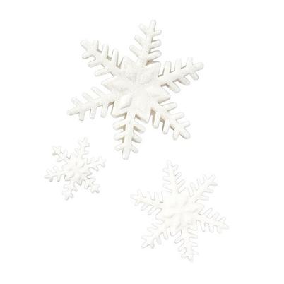 Edible Sugar Snowflake sprinkles White 50g