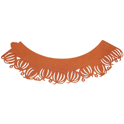PME 12 Decorative Lace Cupcake Wrappers Orange Pumpkins