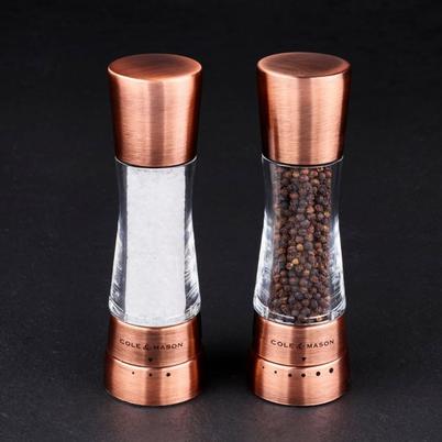 Cole & Mason Derwent Copper Salt & Pepper Mill Set 190mm 