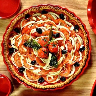 Emile Henry Deep Flan Dish Red