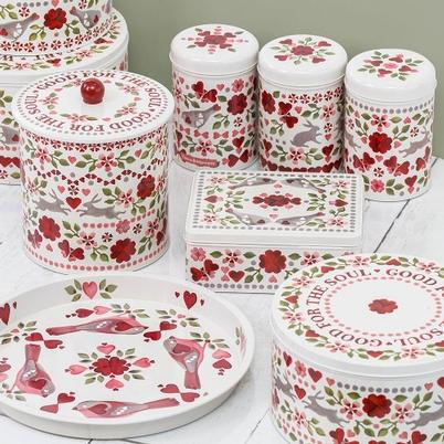 Emma Bridgewater Lovebirds Round Tin Tray