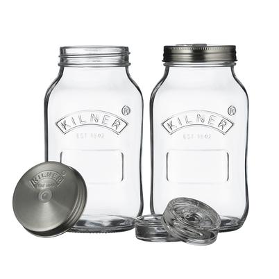 Kilner Set of 2 Fermentation Jars 1L