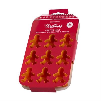 Eddingtons Festive Mold Gingerbread Man Silicone Tray 12 Cup