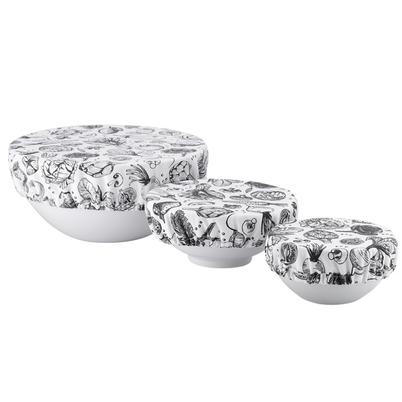 Ladelle Cotton Reusable Stretch Bowl Covers Set of 3 Fruit & Veggie