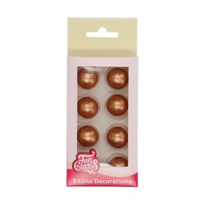 FunCakes Edible Pearl Choco Balls Bronze 8pc