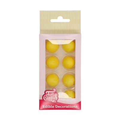 FunCakes Edible Choco Balls Yellow 8pc