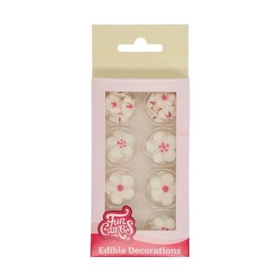 FunCakes Sugar Decoration Blossom Mix White Pink 32pc