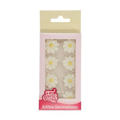 FunCakes Sugar Decoration Daisies White 16pc