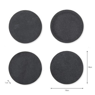 Garden Trading Set of 4 Black Marble Coasters