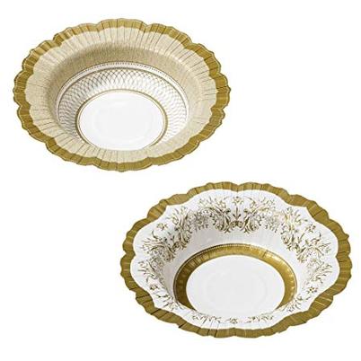 Talking Tables Party Porcelain 12 Gold Paper Bowls