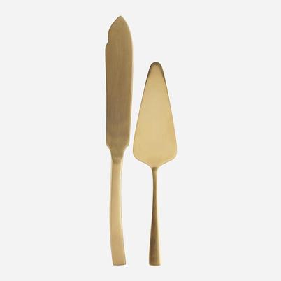 House Doctor Golden Cake Servers