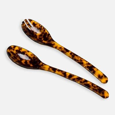 Heim Sohne Salad Server Set-Tortoise