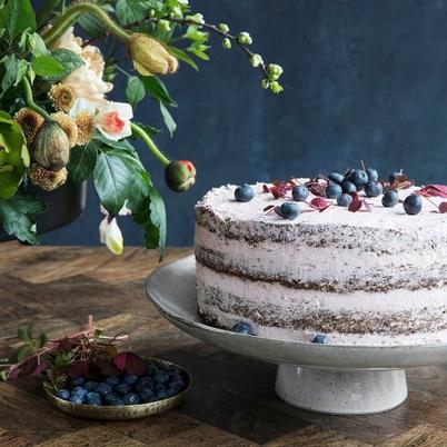 House Doctor Rustic Cake Stand Grey Blue
