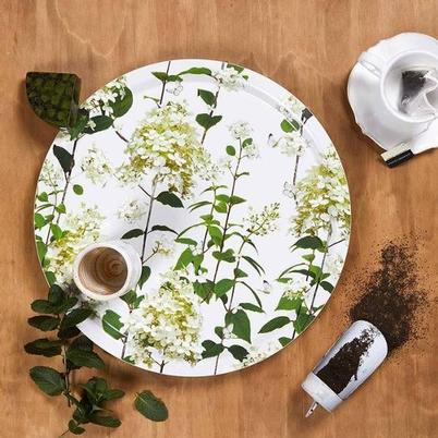 Jamida Hydrangea Round Birch Tray by Michael Angove 39cm