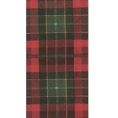 IHR Christmas Guest Towels Tartan Red