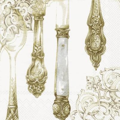 IHR Lunch Napkins Cutlery Gold