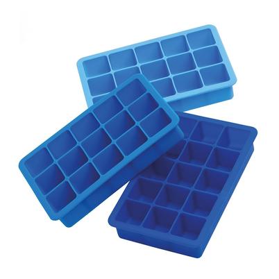 Epicurean Classic Ice Cube Tray Blue Pack of 3