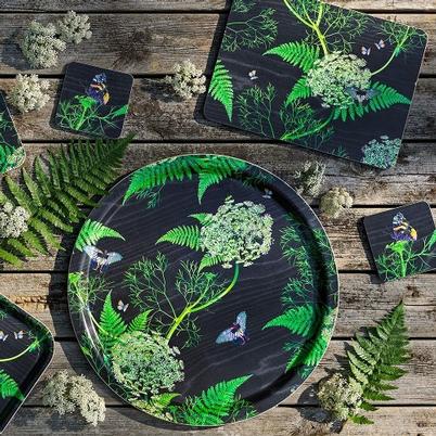 Jamida Black Dill Round Tray by Michael Angove 39cm