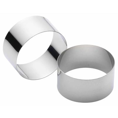 KitchenCraft Set of 2 Stainless Steel Cooking Rings