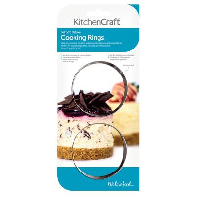KitchenCraft Set of 2 Stainless Steel Cooking Rings