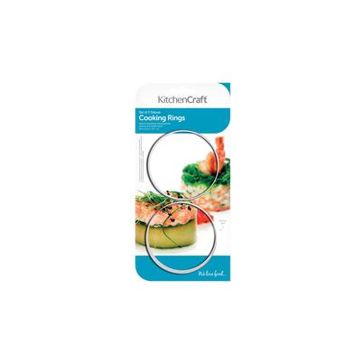 KitchenCraft Set of 2 Stainless Steel Extra Large Cooking Rings