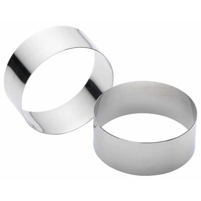 KitchenCraft Set of 2 Stainless Steel Large Cooking Rings