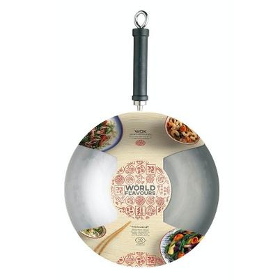World of Flavours Oriental Wok Carbon Steel 30cm