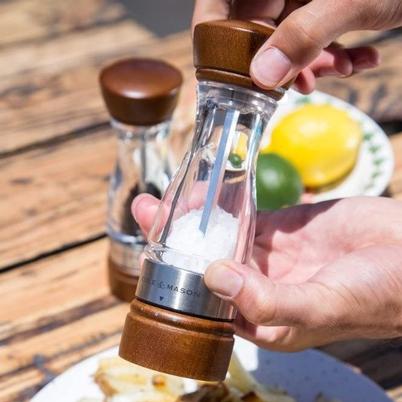 Cole & Mason Gourmet Precision Keswick Dark Wood & Acrylic Salt Mill 18cm
